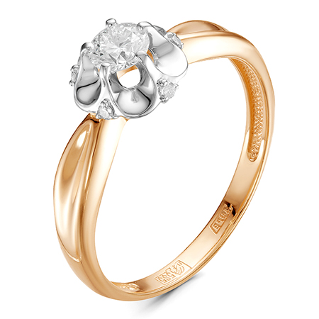 Кольцо, золото, бриллиант, 01-2292
